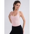 thumbnail image 3 of Women'S Halter Crop Top V Neck Workout Going Out Tank Top Sleeveless Backless Trendy Summer Camisole Ballet Powder L, 3 of 6