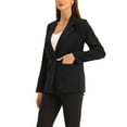 thumbnail image 4 of INSPIRE CHIC Women's Work Office Blazer Long Sleeve Suit Jacket Blazer XS Black, 4 of 6