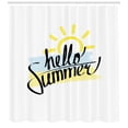 thumbnail image 3 of Ambesonne Hello Summer Shower Curtain, Brush Strokes Art, 69"Wx84"L, Pale Yellow Almond Green, 3 of 3