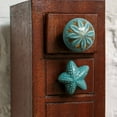 thumbnail image 2 of Set of Six Ceramic Starfish Turquoise Cabinet Knobs by Trinca-Ferro, 2 of 8