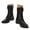 Black, variant on Ankle Combat Boots for Women Flat Lace up Booties Round Toe Low Heel Military Dressy Shoes
