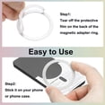 thumbnail image 3 of Uxcell Magnetic Adapter Ring, Magnetic Wireless Charger Conversion Kit Silver, 3 of 8