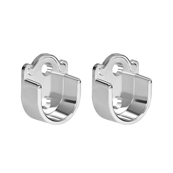 Uxcell Closet Rod Bracket Curtain Rod Pole End Supports Sockets Flange Holder Fit Rod Dia 0.87" 2Pcs