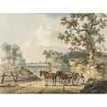 thumbnail image 2 of Paul Sandby 18x15 Black Ornate Wood Framed Double Matted Museum Art Print Titled - A Sandpit, 2 of 5