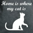 thumbnail image 3 of CafePress - Home Is Where My Cat Is T Shirt - Women's Traditional Fit Dark T-Shirt, 3 of 4