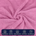 thumbnail image 4 of Mocassi Turkish Cotton Washcloth Set, 6-Pack, 13" x 13", Highly Absorbent - Soft Bathroom Towels, Light Pink, 4 of 5