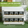 thumbnail image 3 of PawHut Nesting Boxes for Chickens W/ 2 Egg Collection Trays, 8 Compartments, 3 of 8
