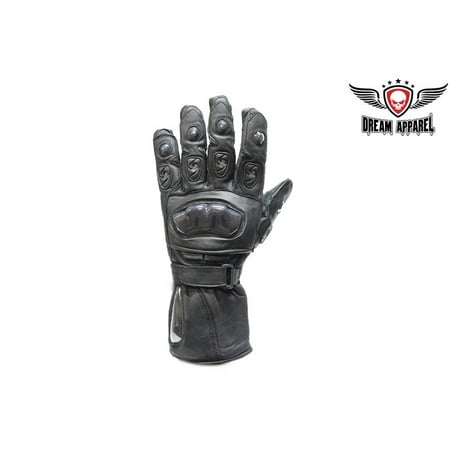 

Men s Leather Racing Gloves With Velcro Strap