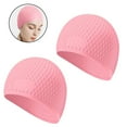 thumbnail image 2 of Swim Cap for Long or Short Hair - Stretchable Head Cap - Soft Comfortable Stylish Low Cut Design Covers, 2 of 4