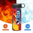 thumbnail image 6 of Bingfone Dinosaur Super Hero Cartoon Print 18oz Sports Insulated Kettle With Straw, Leakproof & BPA Free, Drinking Sports Water Bottle for Fitness, Gym & Outdoor, 6 of 8