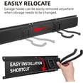 thumbnail image 4 of Tool Organizer Wall Mount Garage Storage Wall Organizer Garden Tool Storage Rack with PC fabric bag holder with Hooks with Straps use for Ski Gears Rake Shovel Yard Tool, 4 of 7