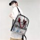 thumbnail image 3 of Bolsa Mochila transparente para mujer Mochila impermeable con cremallera Mochila grande para estudiantes (Negro), 3 of 7