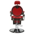 thumbnail image 5 of Jaxpety Vintage Barber Chair, Hairdressing Seat,Hydraulic Recline Styling Chair, Reversible Foot,Red, 5 of 17
