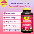 thumbnail image 2 of Lovely Queen Menopause Relief + Hormone Balance, Hot Flashes, Mood Swings, Night Sweats + Vaginal Health, Odor, pH & Dryness, 3-in-1 Women Supplement, 50 Billion CFU, 60 ct, 2 of 7