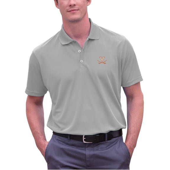 Men's Gray Virginia Cavaliers Big & Tall Vansport Omega Tech Polo