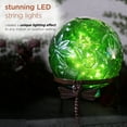 thumbnail image 6 of Alpine Corporation 10" Glass Light-up Gazing Ball & Stand, Green, 6 of 17