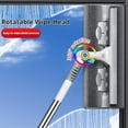 thumbnail image 6 of Maoface Window Squeegee with Long Handle, 2-in-1 Window Cleaning Tool with Scrubber, 360° Rotating Head and 4 Microfiber Cloths, 6 of 15