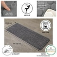 thumbnail image 3 of Dark Gray Bath Rug Runner Mat Memory Foam 3D Pebble 48"L x 18"W, 3 of 6