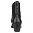 thumbnail image 3 of OSSTONE Dress Boots Chelsea Designer Boots for Men Zipper-up Leather Casual Heel Shoes JY002-Black-7 Black, 3 of 6