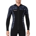 thumbnail image 1 of Vela de buceo 1.5mm Tops de traje de neopreno Mantenga en caliente Wetsuits Cálido Chaqueta de buceo de buceo en la canoa traje de surf para aeróbicos de agua Snorkeling Grey M Speravity OD003291-02, 1 of 7