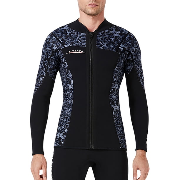 Vela de buceo 1.5mm Tops de traje de neopreno Mantenga en caliente Wetsuits Cálido Chaqueta de buceo de buceo en la canoa traje de surf para aeróbicos de agua Snorkeling Grey M tholdsy OD003291-02