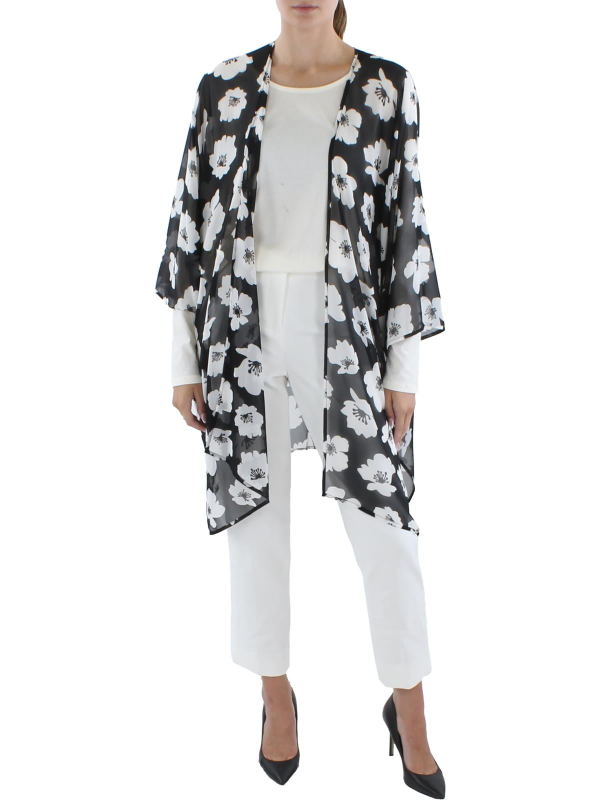 Anne Klein Womens Sheer Duster Kimono