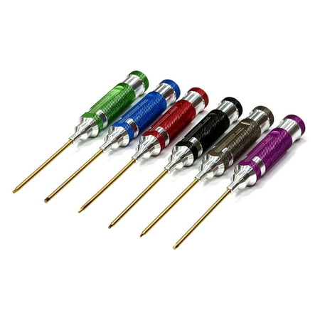 

Integy RC Toy Model Hop-ups C24726 Color Coded AX Handle Wrench 6pcs Set Ti-Nitride Allen Hex