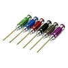 Integy RC Toy Model Hop-ups C24726 Color Coded AX Handle Wrench 6pcs Set Ti-Nitride Allen Hex
