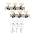 thumbnail image 2 of Clavijas de afinación para guitarra Metallor 3 sobre una tabla cromadas, 2 of 7