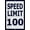 Picture style-a-14, variant on Speed Limit 100 MPH Sign, Slow Down Sign, Traffic Signs,Vintage Metal Tin Sign