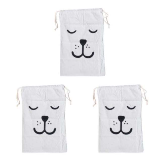 Yuarrent Bolsa de cordón de lino y algodón portátil para el hogar, bolsa de gran capacidad para sala de estar, artículos diversos, juguetes Type3 NO3