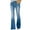 Blue, variant on MuZeFu Wide Leg Jeans Women High Waisted Curvy Fashion Ladys High Waisted Lacing Loose And Comfortable Stretch Wide Leg Straight Pants