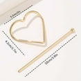 thumbnail image 3 of Metal Heart Arrow Hairpin – Elegant Hair Stick with Romantic Love Design, Vintage-Inspired Hair Accessory for Women, Gift for Her, Hair Jewelry, 3 of 6