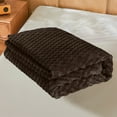 thumbnail image 5 of Bfogop Solid Color Throw Blanket 3D Wave Pattern Flannel Velvet Plush Decorative Bed Blanket- Super Soft, Lightweight, Warm and Cozy for Couch Sofa 40*60in, 5 of 6
