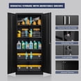 thumbnail image 5 of Metal Storage Cabinet with Adjustable Shelves, Garage Storage Cabinet with Doors and Shelves, File Cabinets for Home Office, Kitchen Pantry Cabinet, 71'H, Black, 5 of 8