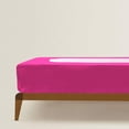 thumbnail image 5 of DNG Creations 1 Piece Box Spring Cover 100% Egyptian Cotton Wrap Around 4 Sides for Hotel & Home, Fits Box Springs up to 10 Inch Deep Pocket ( Solid Hot Pink - Olympic Queen ), 5 of 7