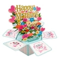 thumbnail image 3 of Mother's Day Up Box Card Design Happy Mother's Day Greeting Card Fresh Flowers, Heart-Shaped Gold Foil Mother's Day Greeting Card, 3 of 3