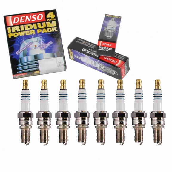8 pc DENSO 5366 Iridium Power Spark Plugs for IU27A Ignition Wire Secondary