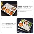 thumbnail image 6 of Compartment Plate Divided Food Serving Tray Cafeteria Trays with Compartments Stainless Steel Lunch Student Child, 6 of 6