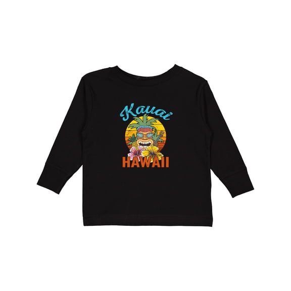 Inktastic Kauai Hawaii Vacation Tiki Boys or Girls Long Sleeve Toddler T-Shirt