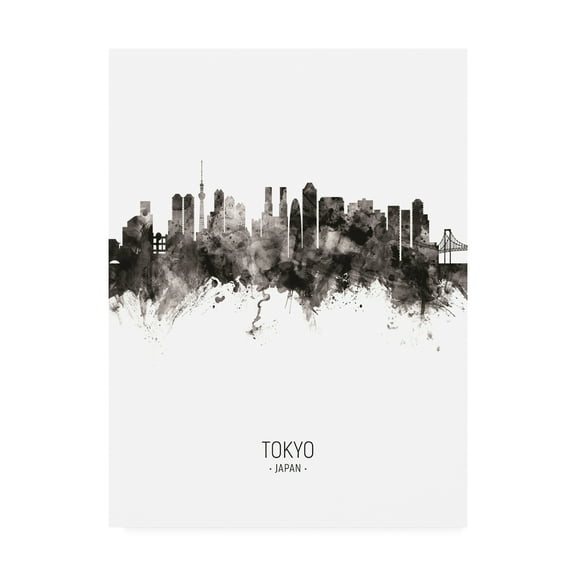 Trademark Fine Art 'Tokyo Japan Skyline Portrait II' Canvas Art by Michael Tompsett