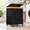 Black-2 Section-190L, variant on Laundry Basket With Wheels 230l Leather Patchwork Sorter 3 Section