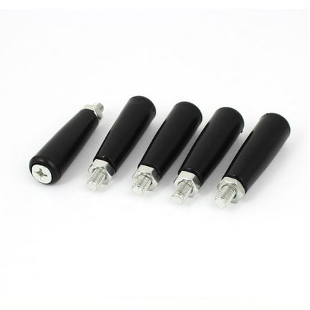 Unique Bargains 5 Pcs Plastic Cover Revolving Handle M8 Thread for Lathe Milling Machine