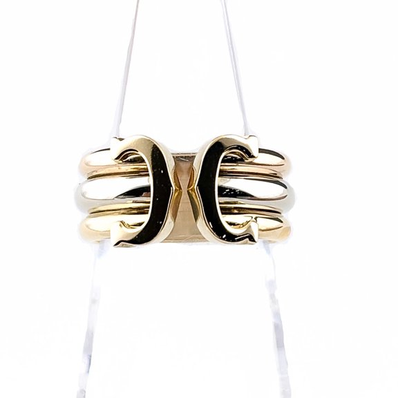 Pre-Owned Cartier 2C Ring, available in yellow gold (YG), pink (PG), and white (WG)....