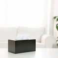 thumbnail image 2 of MyGift Black Wood Grain Refillable Facial Napkin Holder, 2 of 5