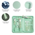 thumbnail image 3 of Nail Clippers and Beauty Tool Portable Set, Stainless Steel Manicure Set 12 in 1,for Home, Workplace, Outdoor Travel, Gift - Green, 3 of 5