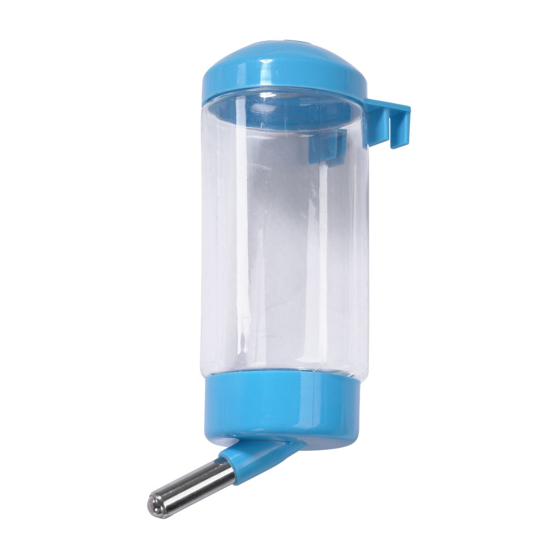 Dog Cat Pet Plastic Hanging Bottle Water Feeding Feeder Blue 450ml