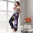 thumbnail image 5 of Salouo Purple Moon Cat Print Women's Pajama Pants Casual Loose Sweatpants PJs Flowy Pants Drawstring Palazzo for Women Wide Leg Pants Lounge Pajama -Small, 5 of 8