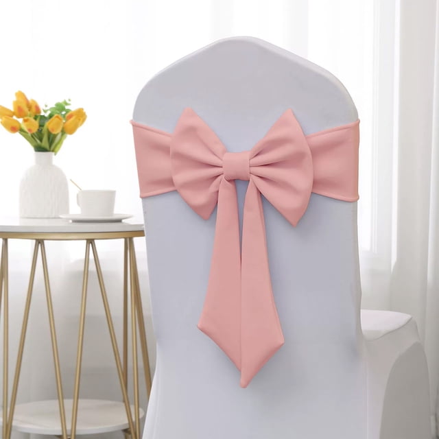 Uuiauoio Spandex Chair Sashes for Wedding Elastic Chair Bows Sashes Universal Decorative for Party Baby Shower Ceremony Reception Banquet Decorations