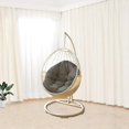 thumbnail image 2 of Cojín para silla colgante con forma de huevo, cojín para silla colgante con forma de huevo, cojín para banco de 1 plaza con respaldo para uso en interiores y exteriores, 2 of 5